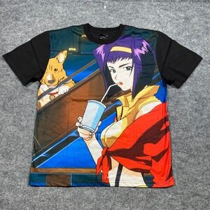 Dumbgood Cowboy Bebop Faye Valentine Ein Graphic T-Shirt Mens Medium Black